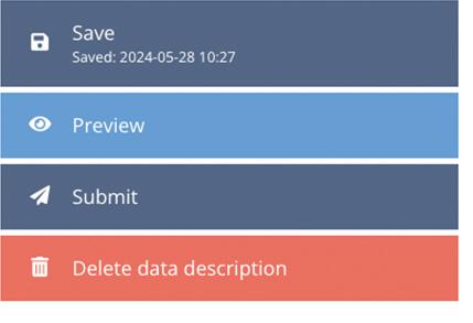 The button to submit a dataset in DORIS